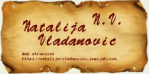 Natalija Vladanović vizit kartica